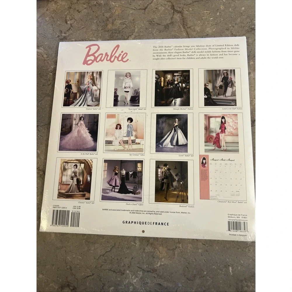 VINTAGE Barbie‎ Fashion Model Collection 16 Mo 2005 Calendar SEALED